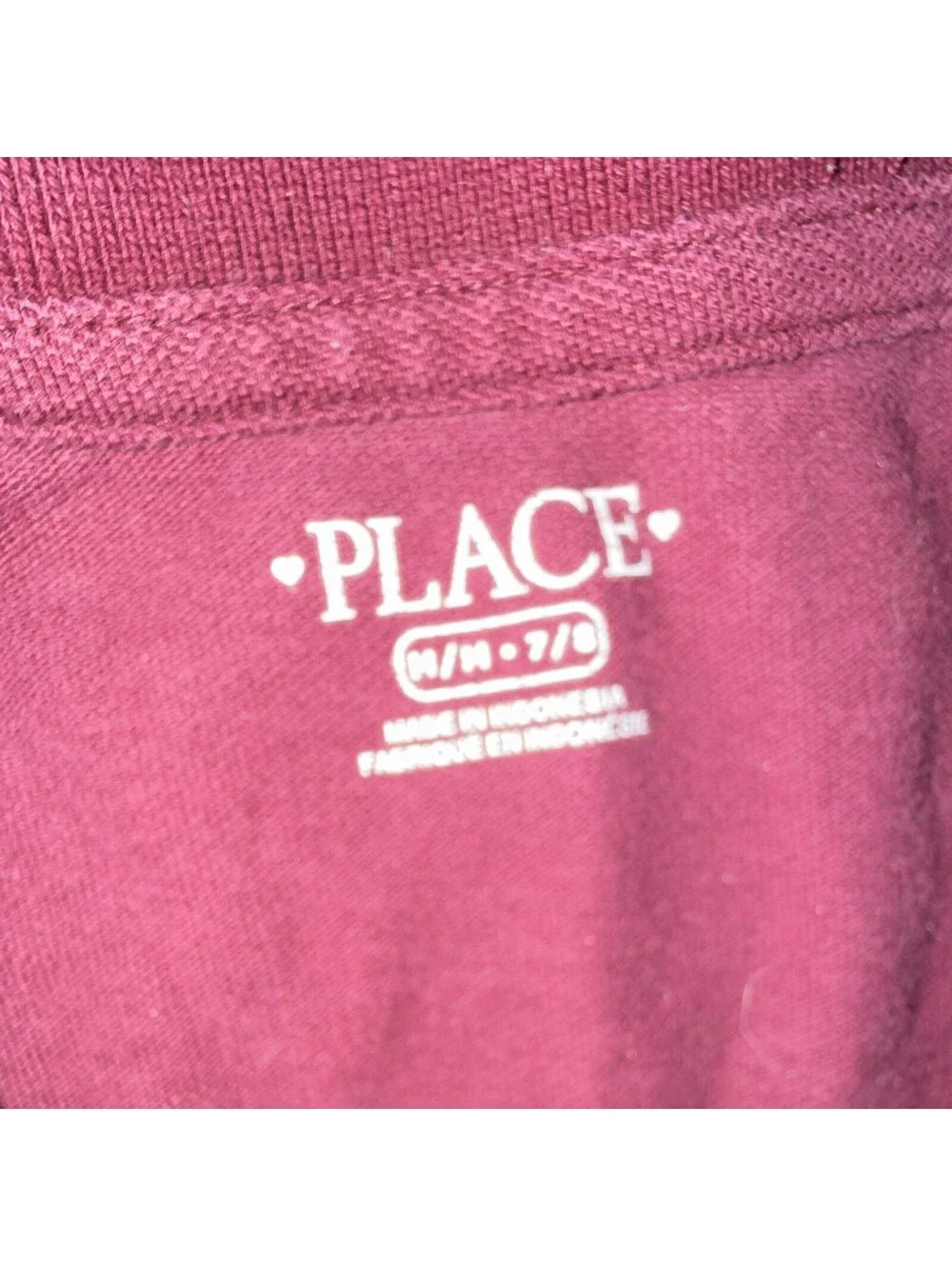 The Children's Place Girls Fit & Flare Collared Polo Dress Burgundy Knit M 7-8